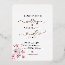 Convite Floral de Casamento