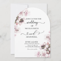 Convite Floral de Casamento