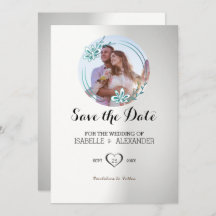 Convite Floral de Foto Personalizado