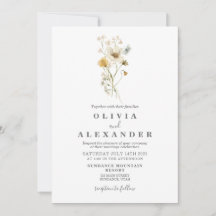 Convite floral de jardim Boho Wildflower