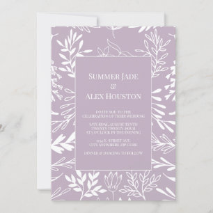 Convite Floral de lavanda Frost c/ Foto