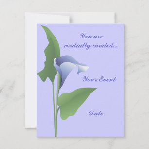 Convite Floral de Lírio-de-Calla Azul