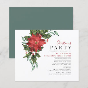 Convite Floral de Natal Aberto