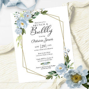 Convite Floral de Orçamento para Brunch e Bolha