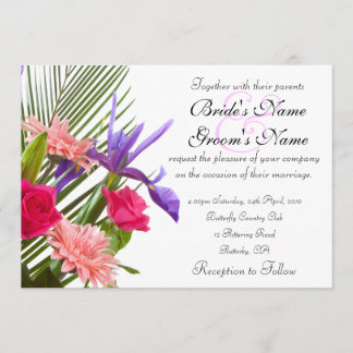 Convite floral do casamento