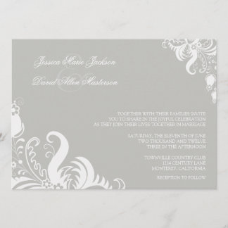 Convite floral do casamento do acento da nuvem de