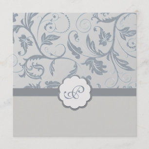 Convite floral do casamento do monograma