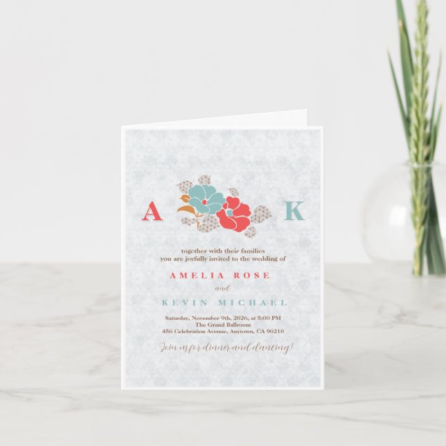 Convite "Floral Elegance" Collection  (Frente)