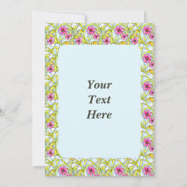 Convite Floral Elegante Art Nouveau Watercolor