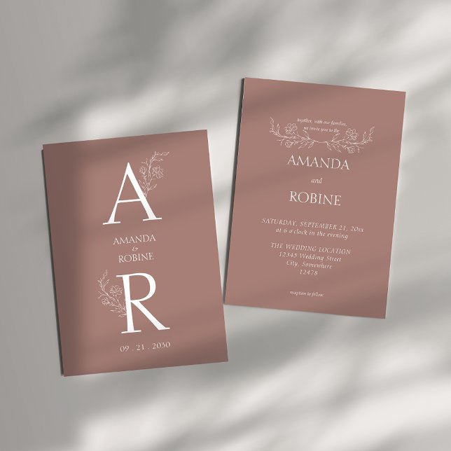 Convite Floral Elegante Clássico (Criador carregado)