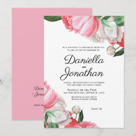 Convite Floral Elegante De Casamento Judaico