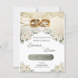 Convite Floral Elegante - Emma & Liam