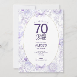 Convite Floral Elegante Lavanda & Roxo