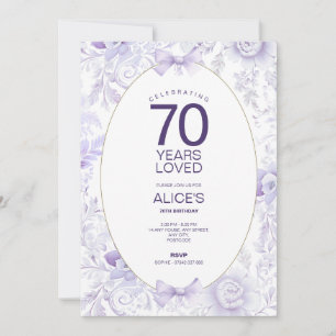 Convite Floral Elegante Lavanda & Roxo