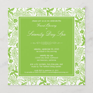 Convite floral extravagante da grande inauguraçã