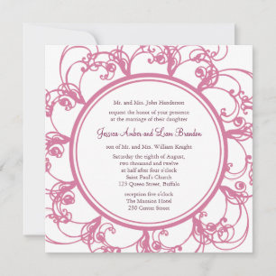Convite floral extravagante do casamento