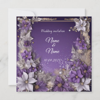 Convite floral floral puro Níkkah