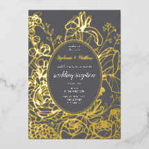 Convite Floral Foil