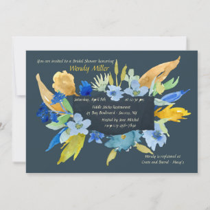 Convite Floral Indigo
