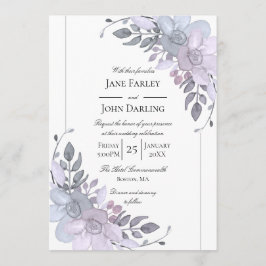 Convite Floral Moderno de inverno