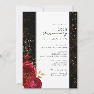 Convite Floral para Bodas de Prata