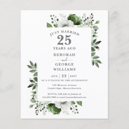 Convite Floral para Bodas de Prata de 25 Anos Orça