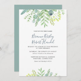 Convite Floral Para Casamento De Eucalyptus Foliag