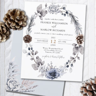 Convite Floral para Casamento de Pinheiro de inver