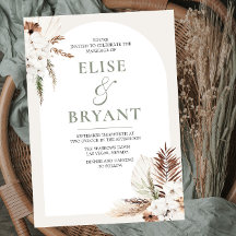 Convite Floral para Casamento Floral Branca do Arc