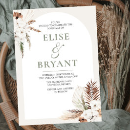 Convite Floral para Casamento Floral Branca do Arc