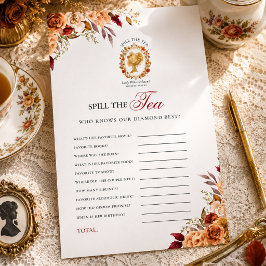 Convite Floral para Chá de Noiva de Outono Inspira