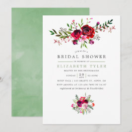 Convite Floral para Chás de Bebê de Outono