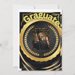 Convite Floral Preto e Dourado | Lu Elegante