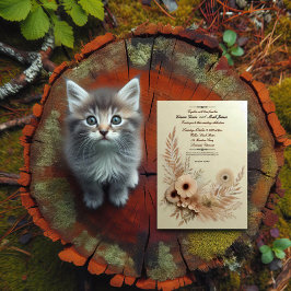 Convite Floral Russo Elegante