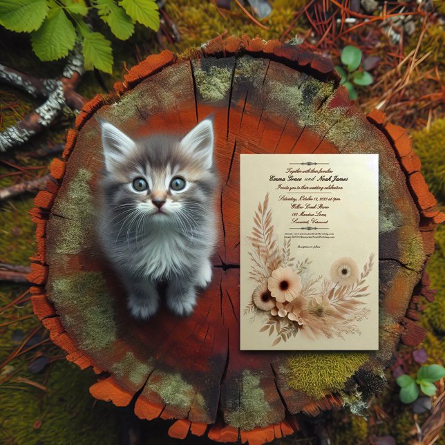 Convite Floral Russo Elegante (Criador carregado)