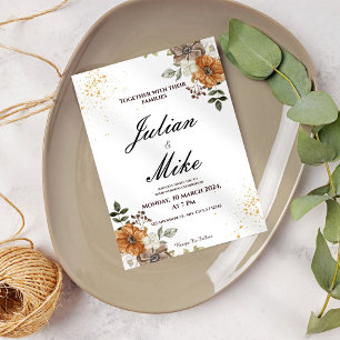 Convite Floral Rustic Fall