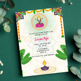 Convite Floral Shree Laxmi Puja