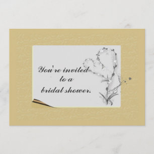 Convite Floral Simples e Elegante