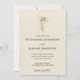 Convite Floral Simples Edelweiss