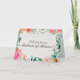 Convite Floral Você Será Minha Carta De Honra