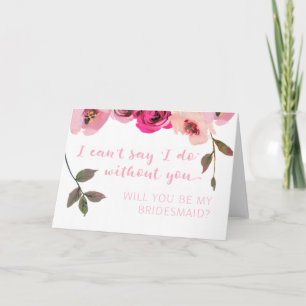 Convite Floral Você Será Minha Proposta De Bridesmaid?