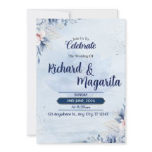 Convite Floral Wedding