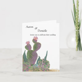 Convite Floral Weding Convite-Sedona Cactus Fllower