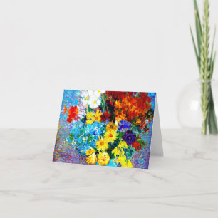 Convite Flores de Van Gogh em um Vaso Azul