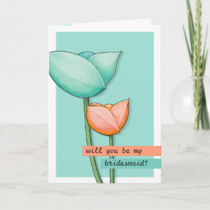Convite Flores Simples Laranja Teal Seja Minha Placa De Br