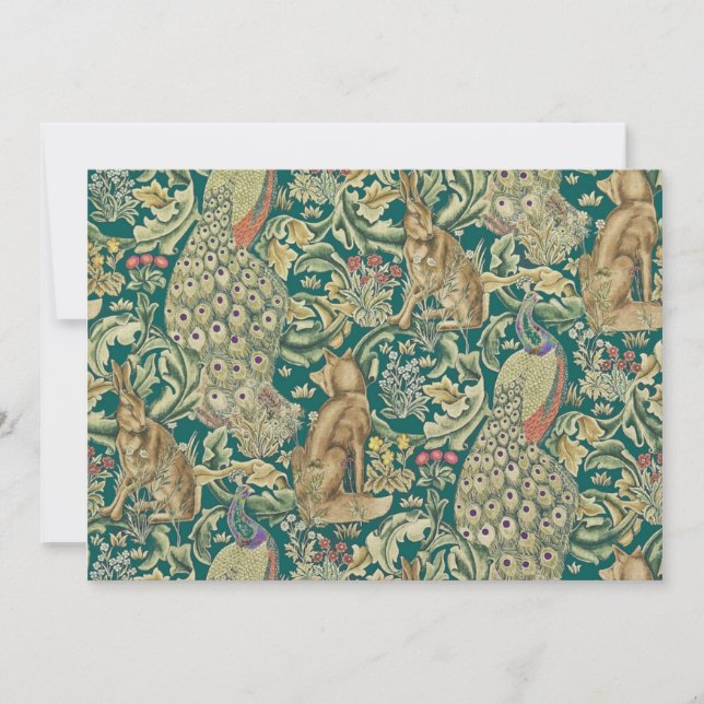 Convite "Floresta" de William Morris (Frente)