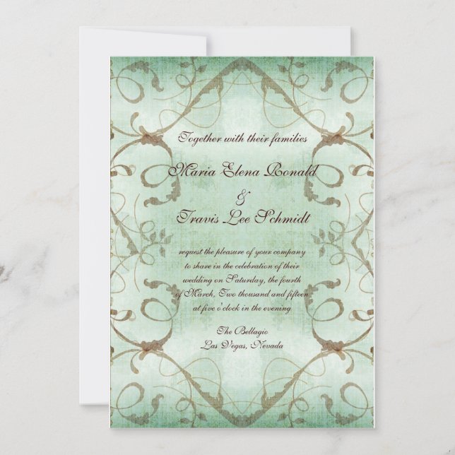 Convite Flourado Por Aquarela (Frente)