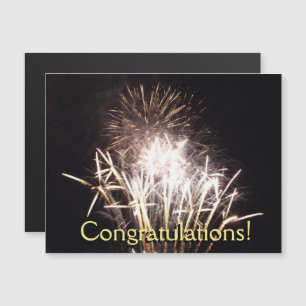 Convite Fogos de artifício brancos e Dourados I Celebraç