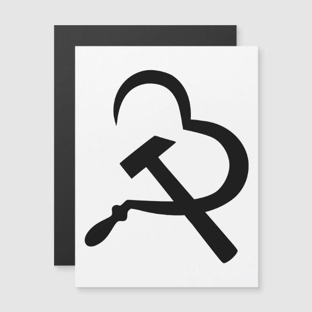 Convite Foice e Martelo, Coração, Amor, Comunismo (Frente/Verso)