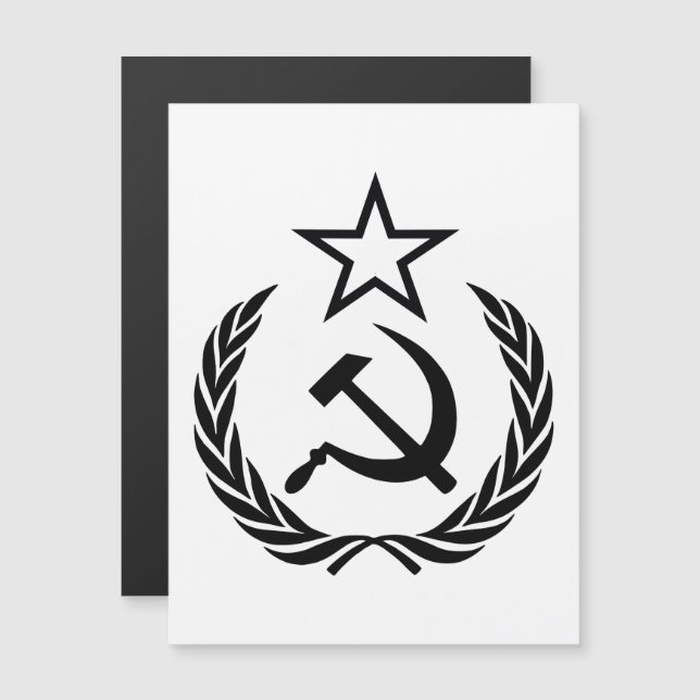 Convite Foice e Martelo, URSS, CCCP, Comunismo (Frente/Verso)